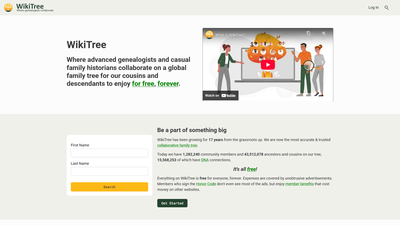**WikiTree: The World's Largest Collaborative Family Tree**

WikiTree is a comprehensive genealogica