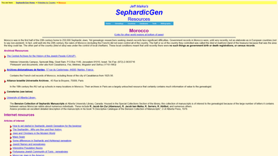 This webpage is a comprehensive genealogical resource dedicated to researching Sephardic Jewish ance