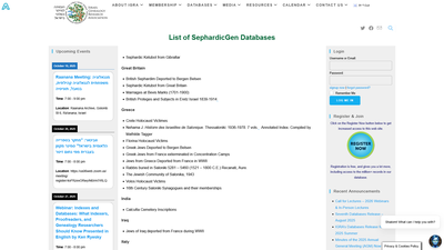 This webpage serves as a comprehensive digital repository for Sephardic genealogical resources, offe