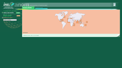 This web page appears to be part of ANOM (Archives Nationales d'Outre-Mer), the French National Arch