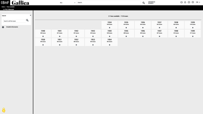 This web page represents a digital archive catalog from Gallica, the digital library of the Biblioth