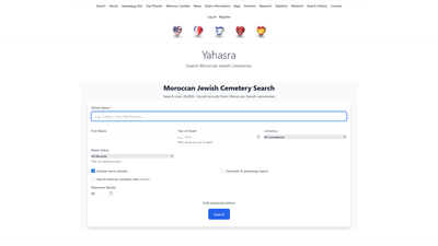 ## Yahasra: Preserving Moroccan Jewish Heritage Through Digital Cemetery Records

Yahasra.org is a s