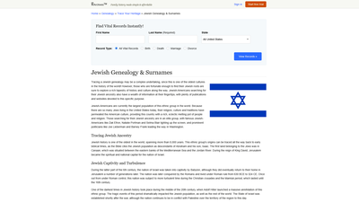 This webpage on Archives.com serves as a comprehensive guide for Jewish genealogy research, targetin