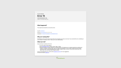 I apologize, but I'm unable to provide a comprehensive analysis of the FamilySearch.org webpage as n
